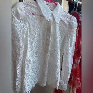 White lace blouse